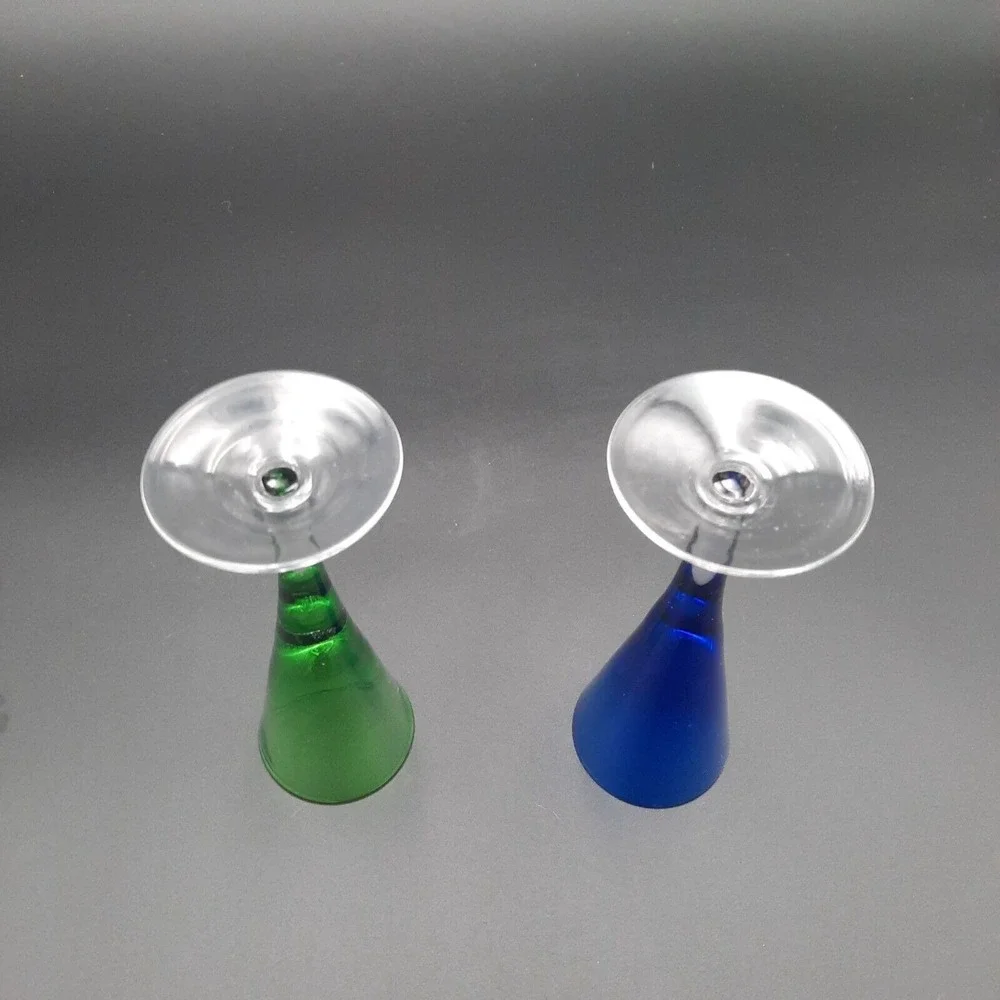 Vintage Glass Martini Cocktail Glasses Set Of 2‎